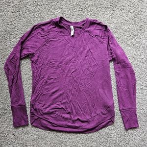 Athleta mindset sweatshirt, velvet plum, small
